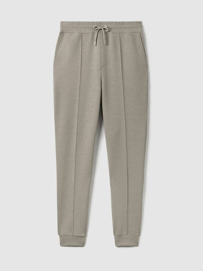 Reiss Drawstring Jersey Joggers in Taupe