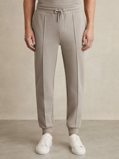 Reiss Drawstring Jersey Joggers in Taupe
