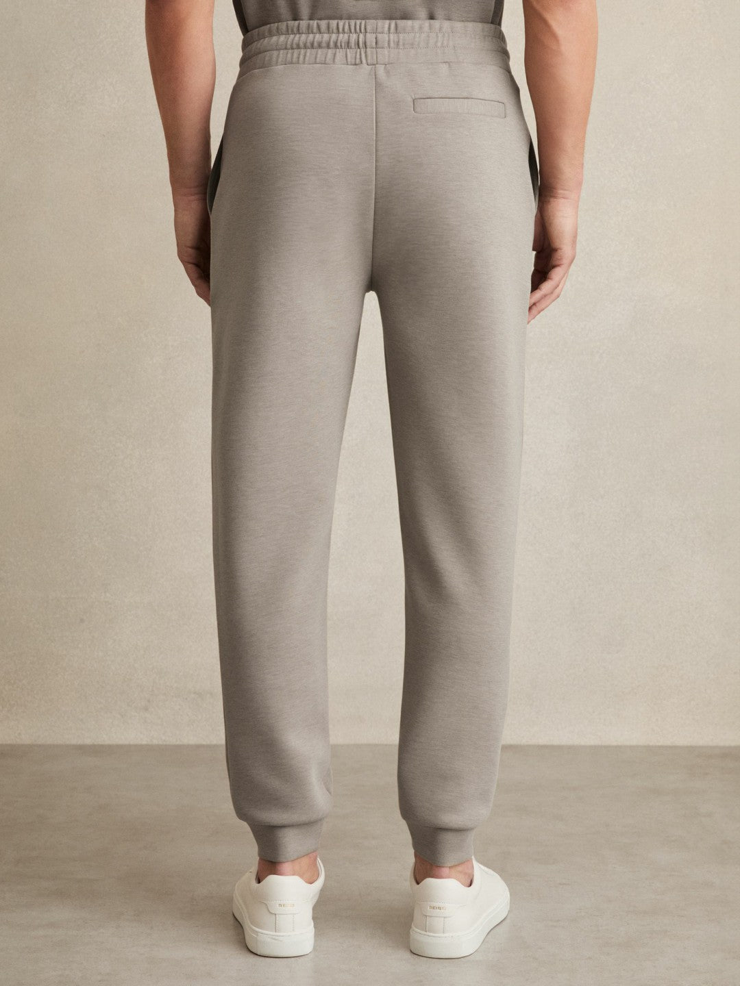 Reiss Drawstring Jersey Joggers in Taupe