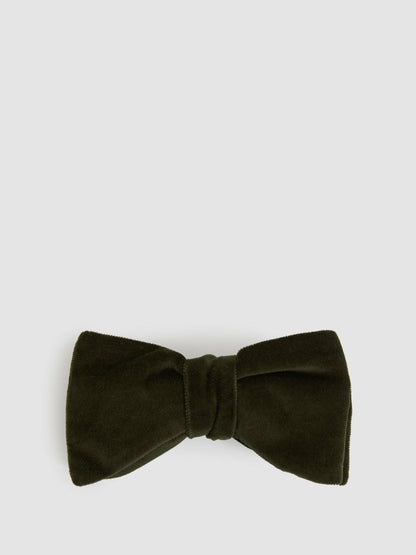 Reiss Velvet Bow Tie in Emerald