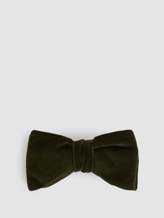 Reiss Velvet Bow Tie in Emerald