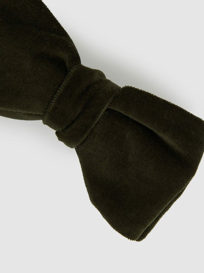 Reiss Velvet Bow Tie in Emerald
