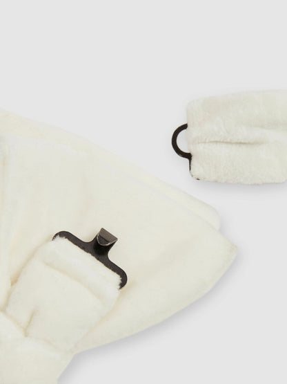 Reiss Velvet Bow Tie in Ivory