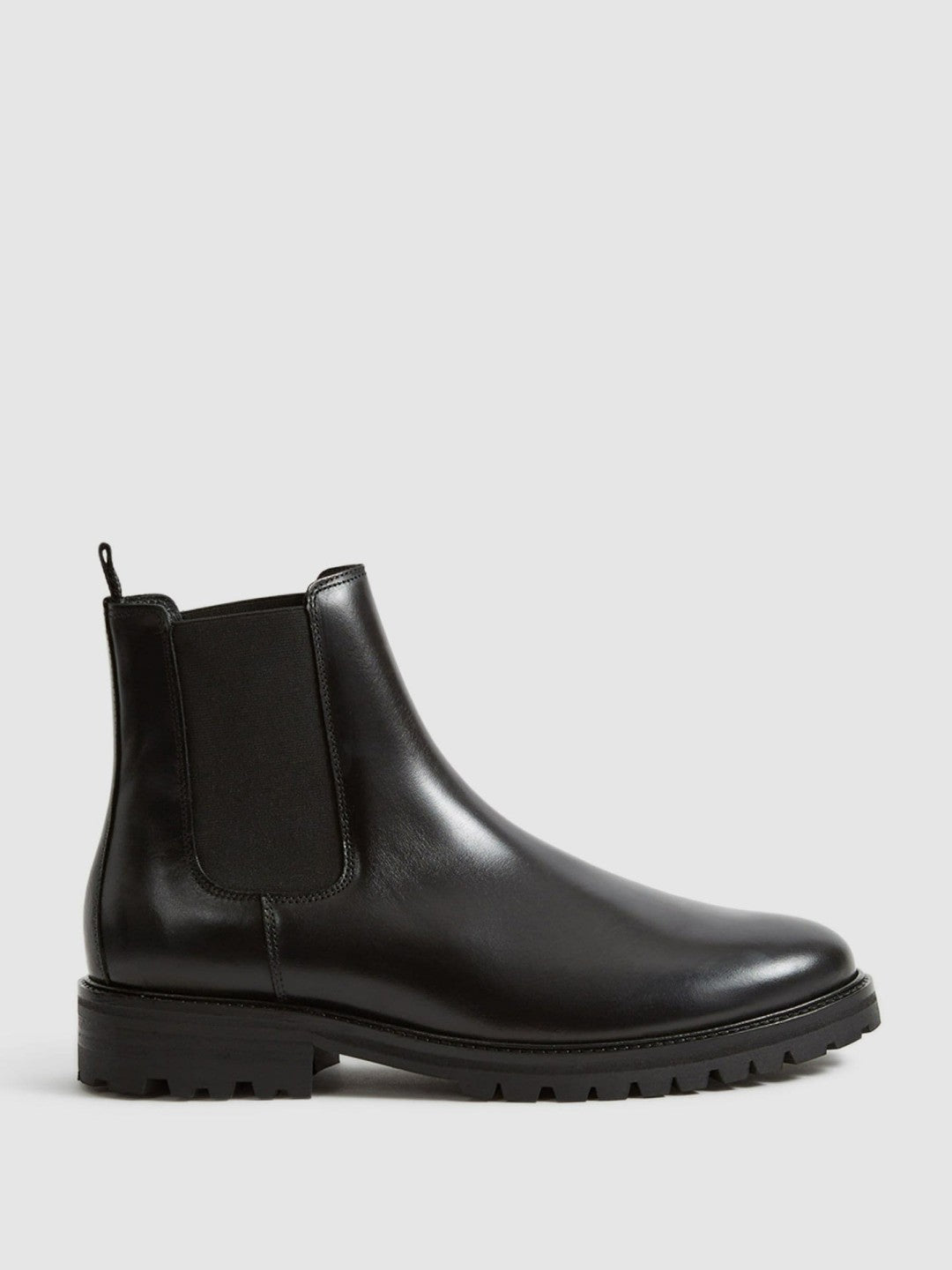 Reiss Leather Chelsea Boots in Black