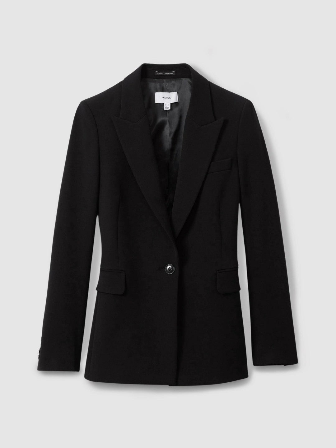 Reiss Tailored Single Breasted Suit Blazer in Black