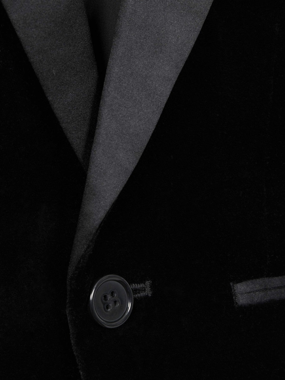 Reiss 13-14 yrs Single Breasted Velvet Blazer in Black