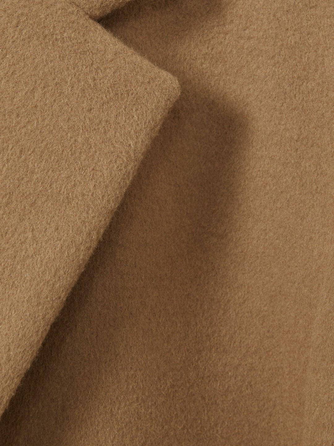 Reiss Wool Blend Single Breasted Epsom Overcoat in Camel