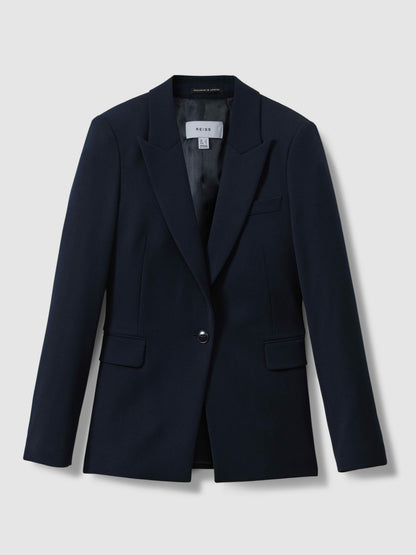 Reiss Tailored Single Breasted Suit Blazer in Navy