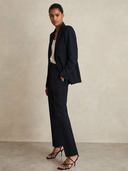 Reiss Tailored Single Breasted Suit Blazer in Navy