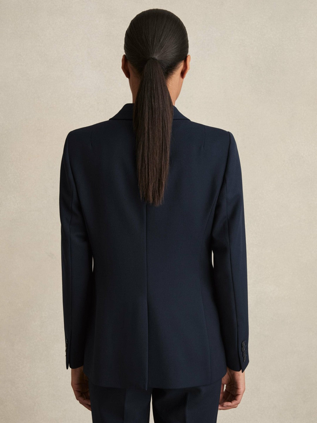 Reiss Tailored Single Breasted Suit Blazer in Navy