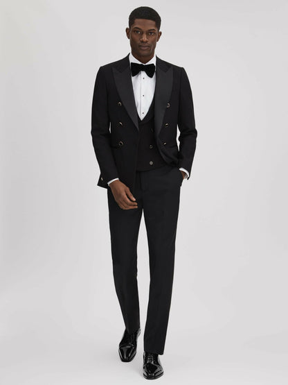 Reiss Patent Leather Lace-Up Shoes in Black