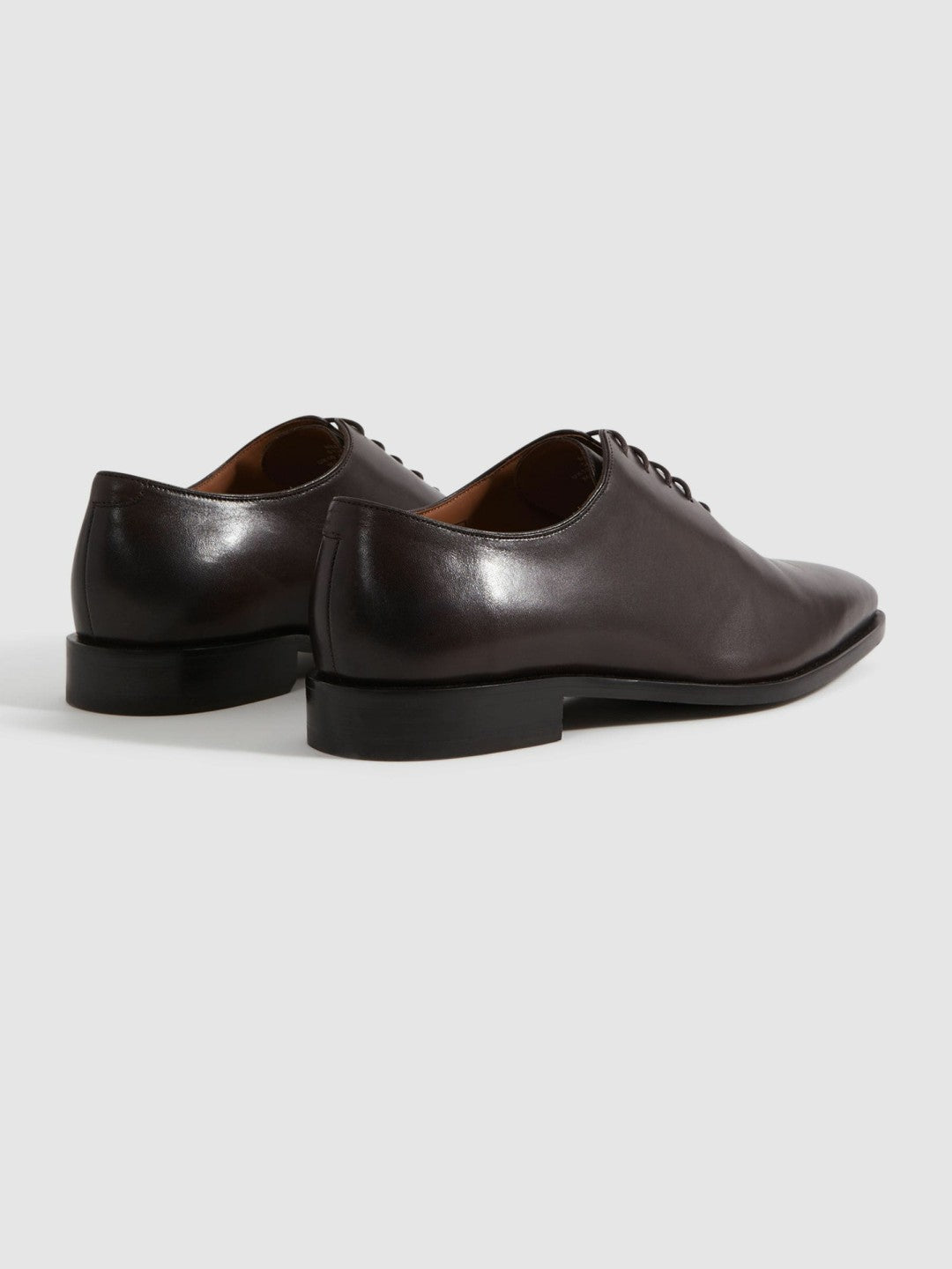 Reiss Leather Lace-Up Shoes in Dark Brown