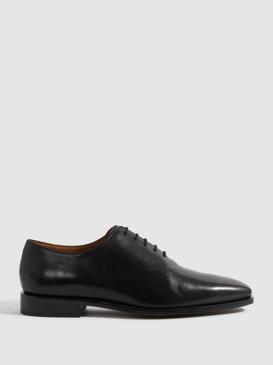 Reiss Leather Lace-Up Shoes in Black