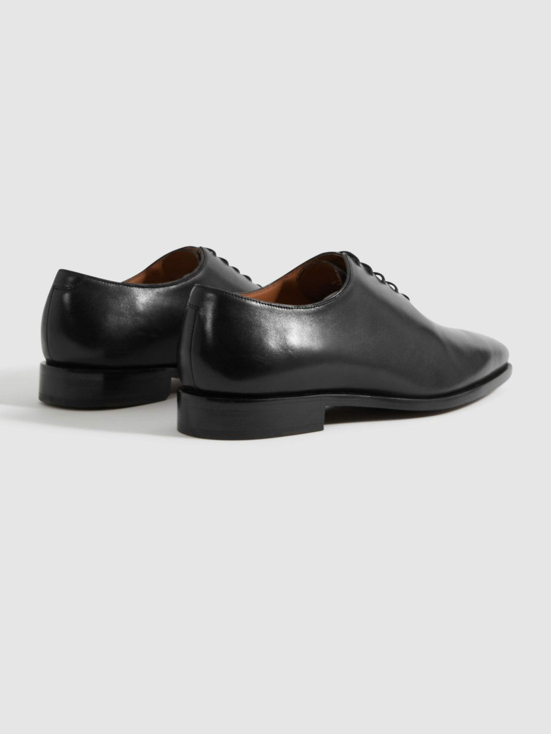 Reiss Leather Lace-Up Shoes in Black
