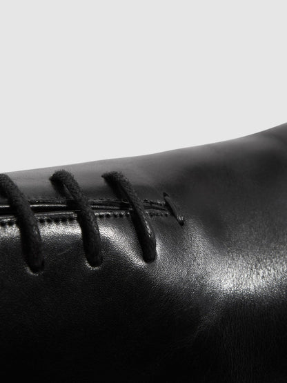 Reiss Leather Lace-Up Shoes in Black