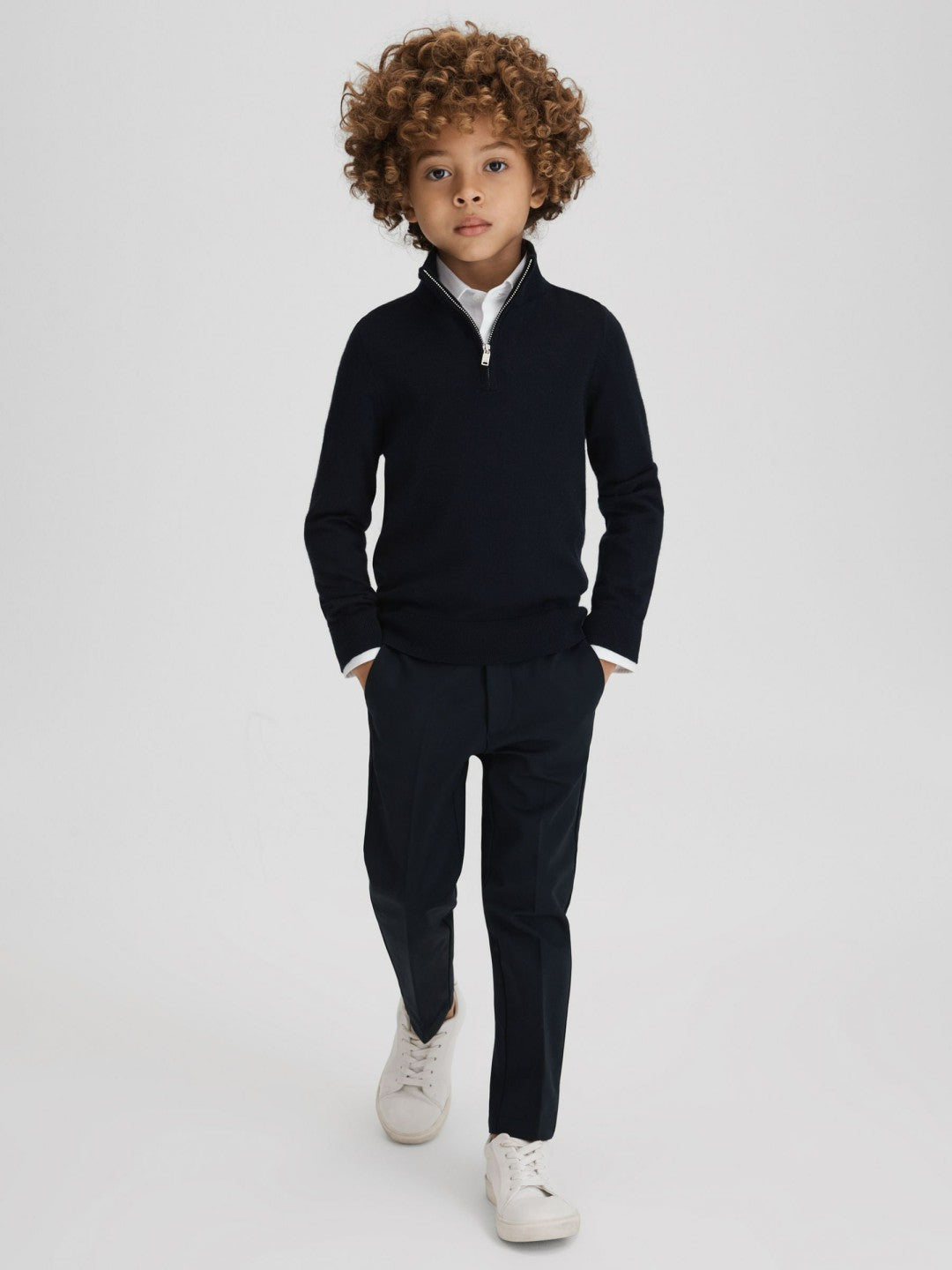Reiss 3-9 yrs Slim Fit Cotton Shirt in White