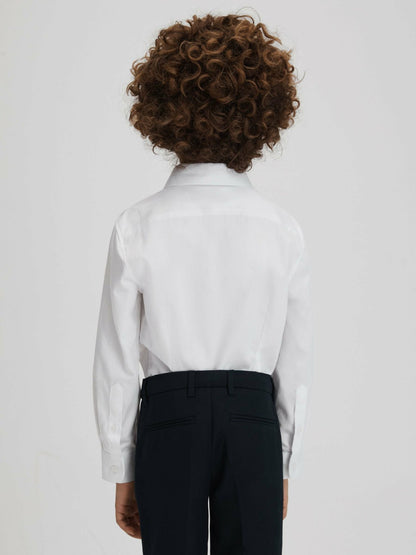 Reiss 3-9 yrs Slim Fit Cotton Shirt in White