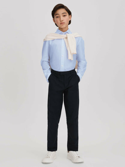 Reiss 3-9 yrs Slim Fit Cotton Shirt in Soft Blue