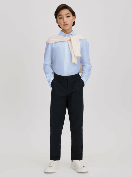 Reiss 3-9 yrs Slim Fit Cotton Shirt in Soft Blue