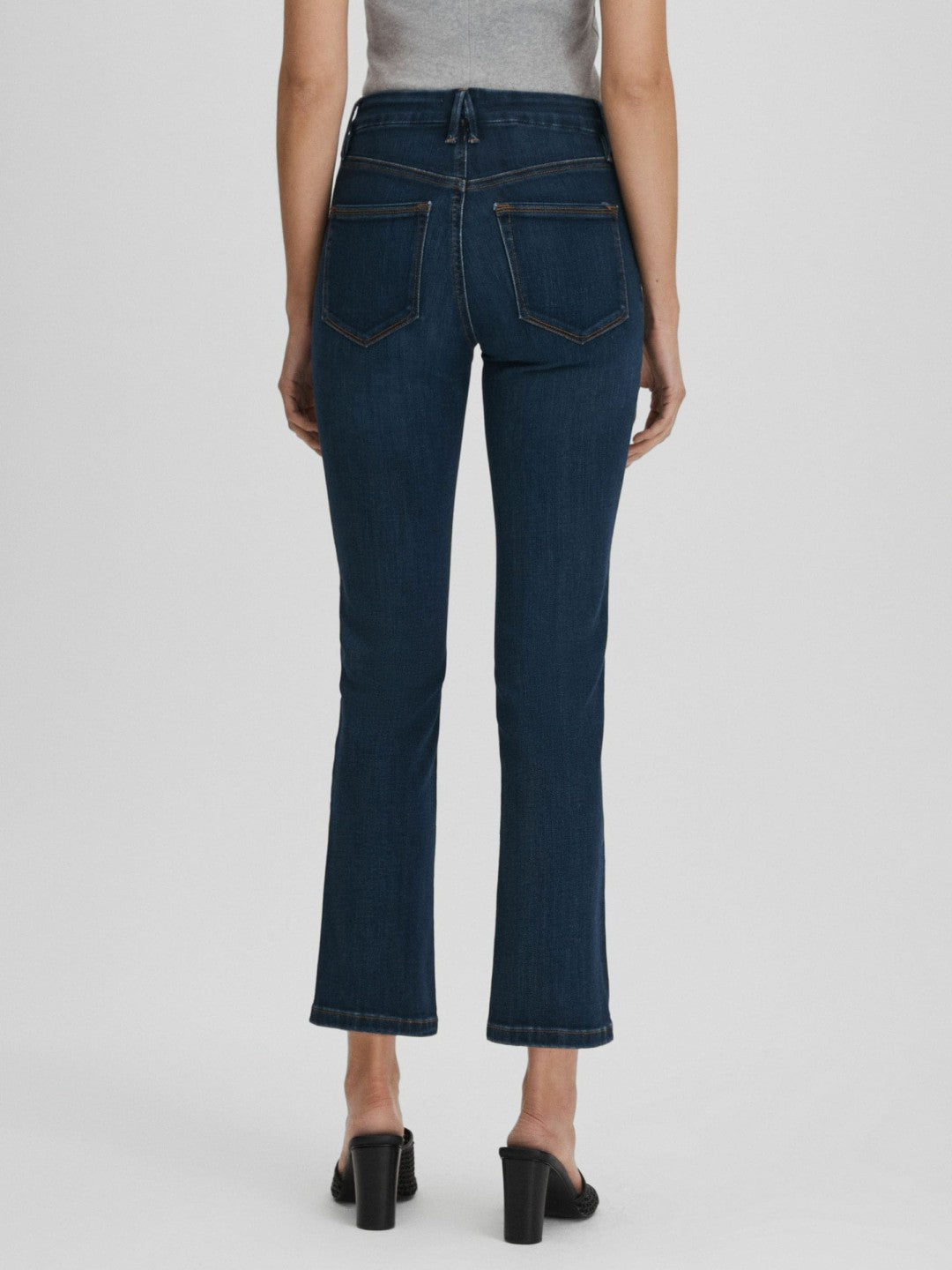 Reiss Good American Slim Fit Cropped Jeans in Blue
