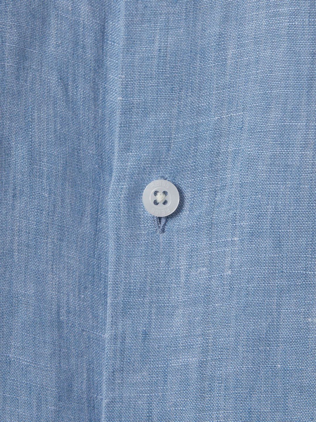 Reiss 3-9 yrs Striped Linen Cutaway Collar Shirt in Sky Blue