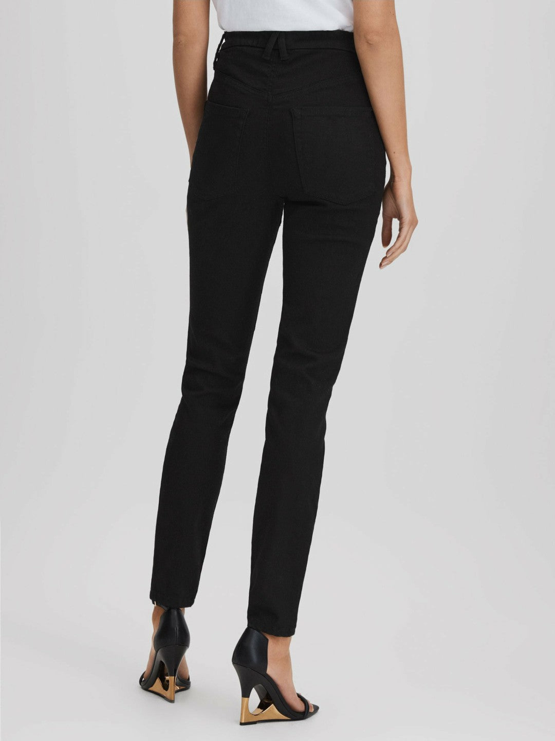 Reiss Good American Ultra High Skinny Jeans in Black