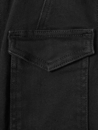 Reiss Good American Denim Jumpsuit in Black