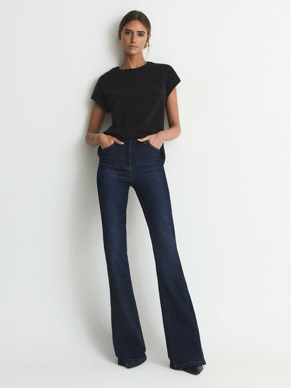 Reiss Cotton-jersey T-shirt in Black