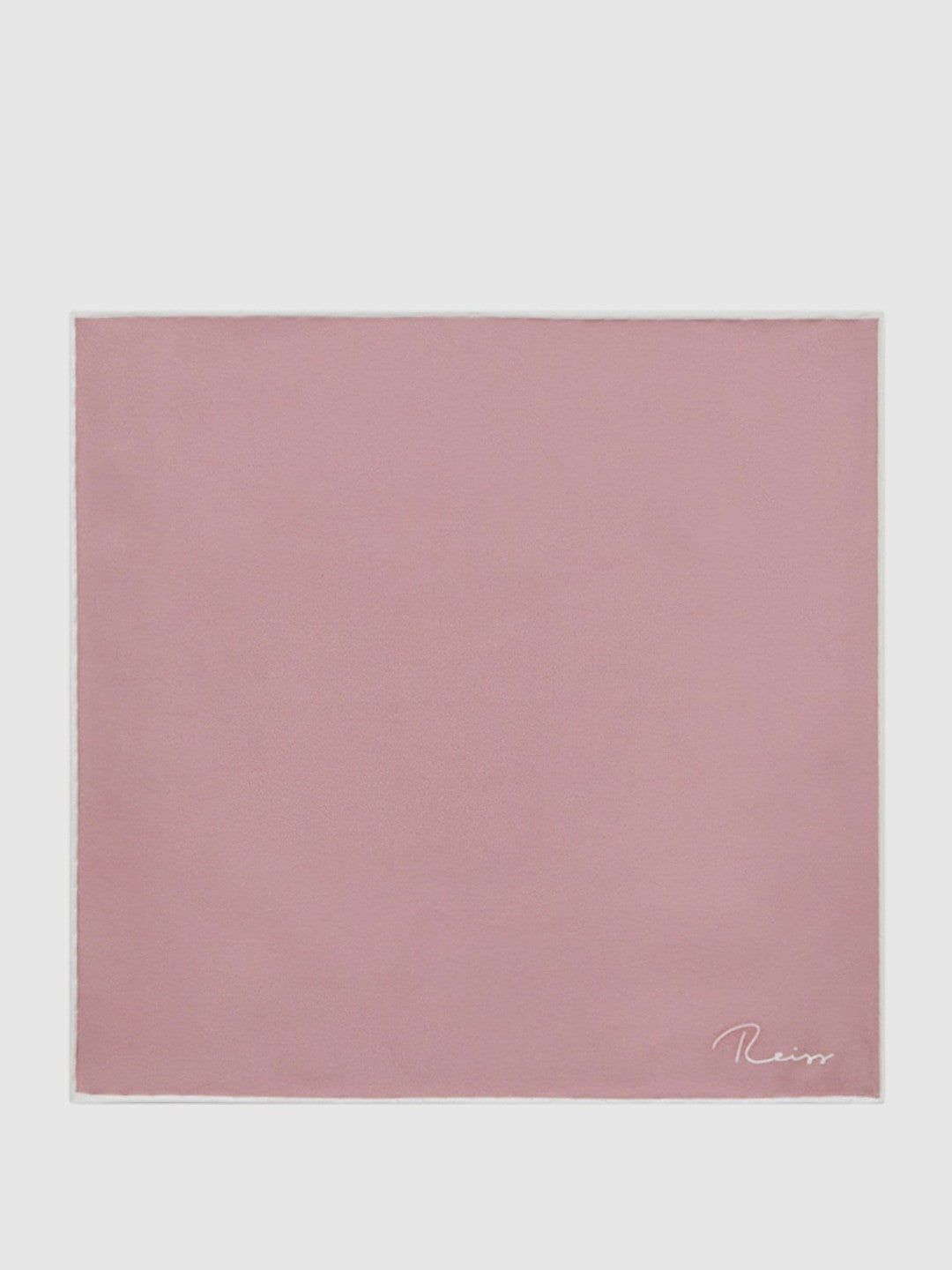 Reiss Plain Silk Pocket Square in Pink