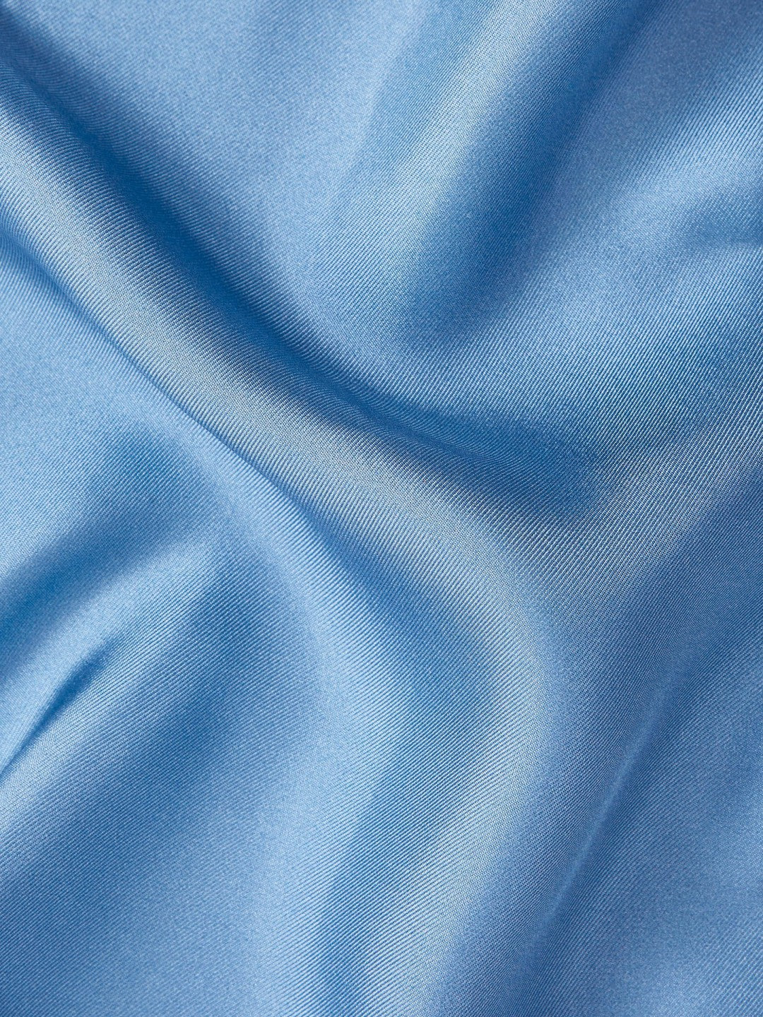 Reiss Plain Silk Pocket Square in Airforce Blue