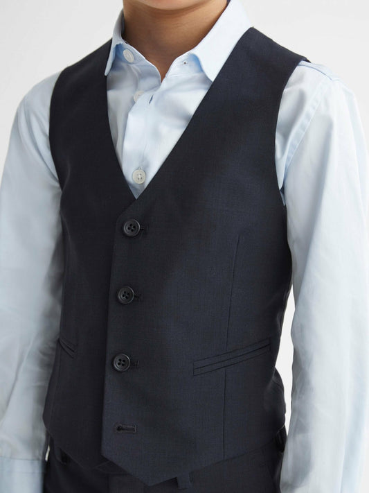 Reiss 4-9 yrs Modern Fit Waistcoat in Navy