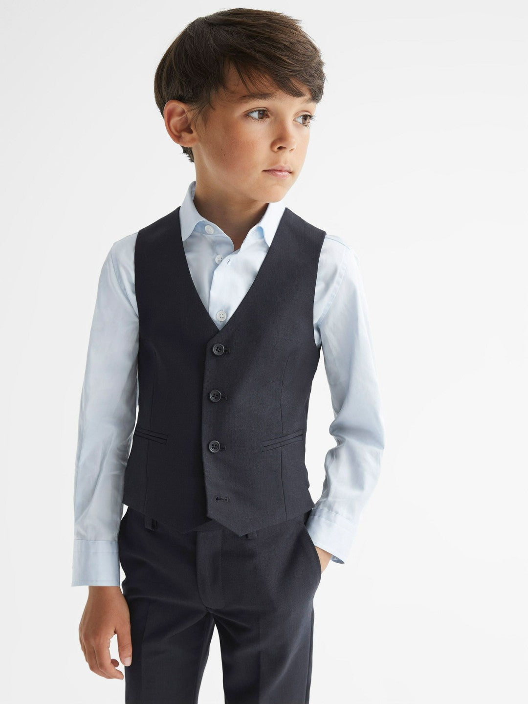Reiss 4-9 yrs Modern Fit Waistcoat in Navy