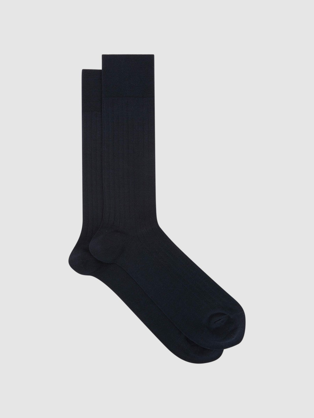Reiss Ribbed Socks in Navy