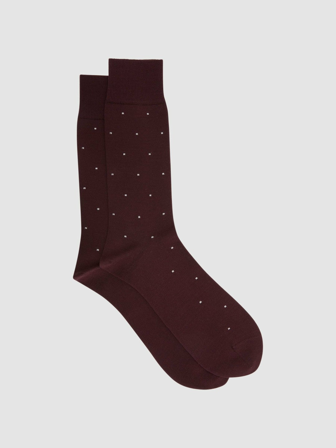 Reiss Polka Dot Socks in Bordeaux
