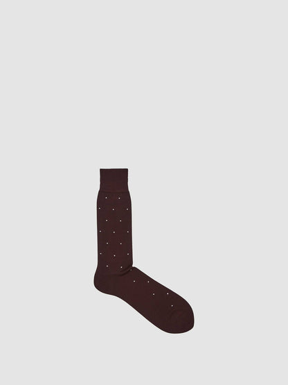 Reiss Polka Dot Socks in Bordeaux