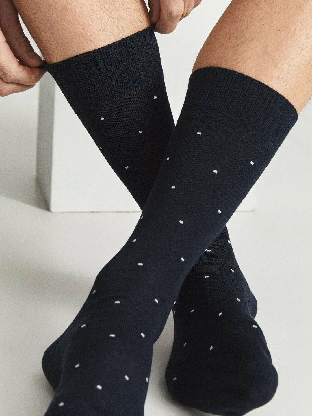 Reiss Polka Dot Socks in Navy