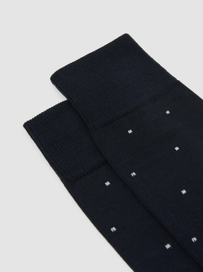 Reiss Polka Dot Socks in Navy