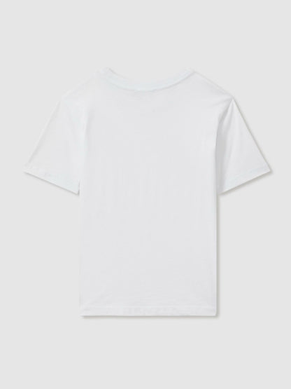 Reiss 9-13 yrs Crew Neck T-Shirt in White