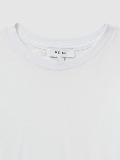 Reiss 9-13 yrs Crew Neck T-Shirt in White