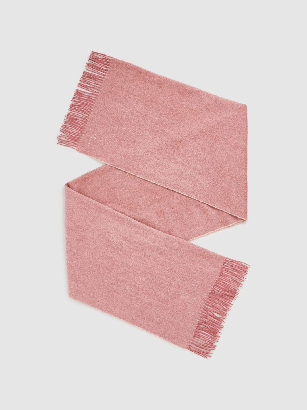 Reiss Wool-Cashmere Scarf in Blush
