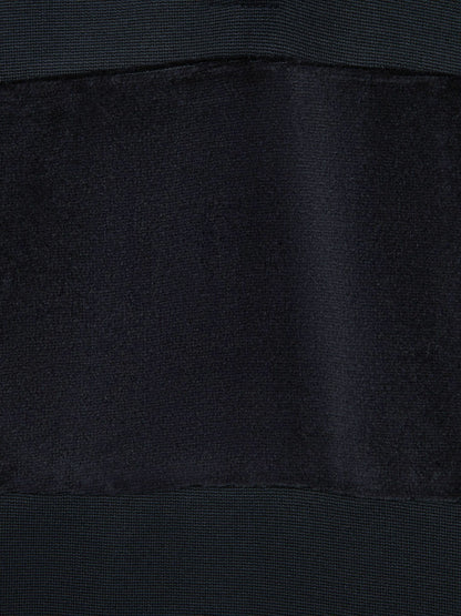 Reiss 3-9 yrs Slim Fit Half-Zip Funnel Neck Velour Sweatshirt in Navy