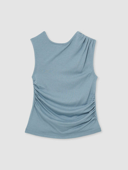 Reiss 9-13 yrs Ruched Vest Top in Blue