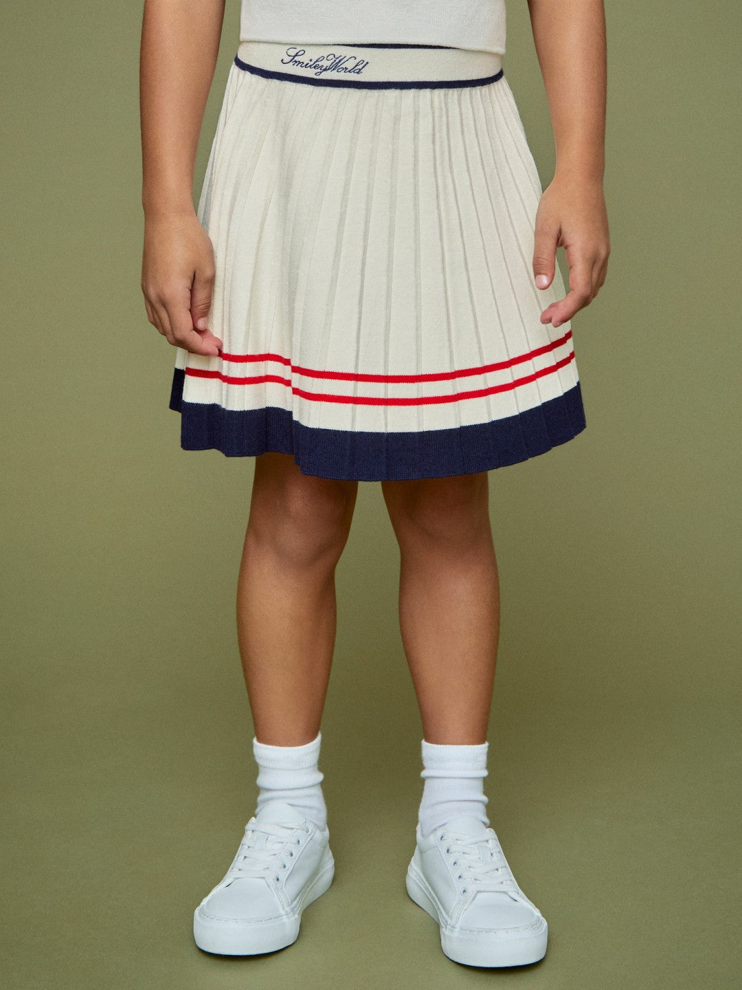 Reiss 4-9 yrs SmileyWorld Tennis Skirt in Off White