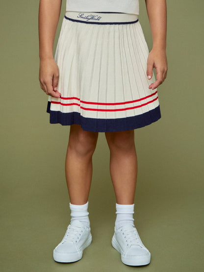 Reiss 4-9 yrs SmileyWorld Tennis Skirt in Off White