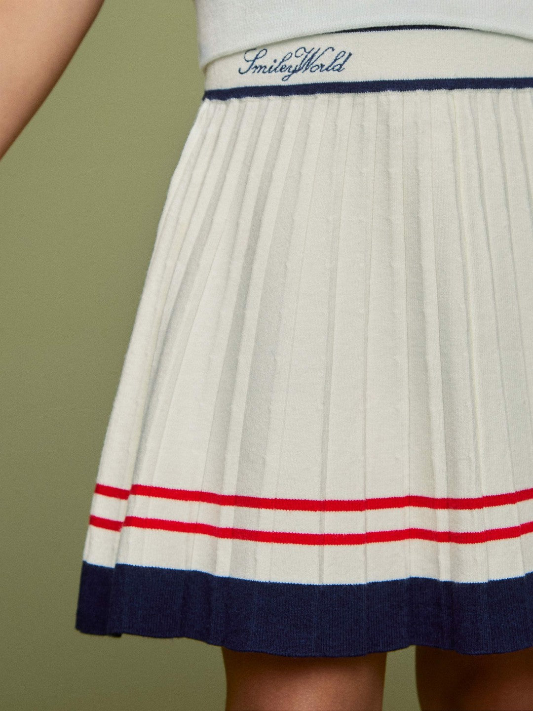 Reiss 4-9 yrs SmileyWorld Tennis Skirt in Off White