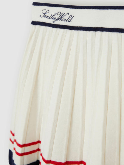 Reiss 4-9 yrs SmileyWorld Tennis Skirt in Off White