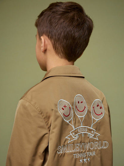 Reiss 3-9 yrs SmileyWorld Harrington Jacket in Stone