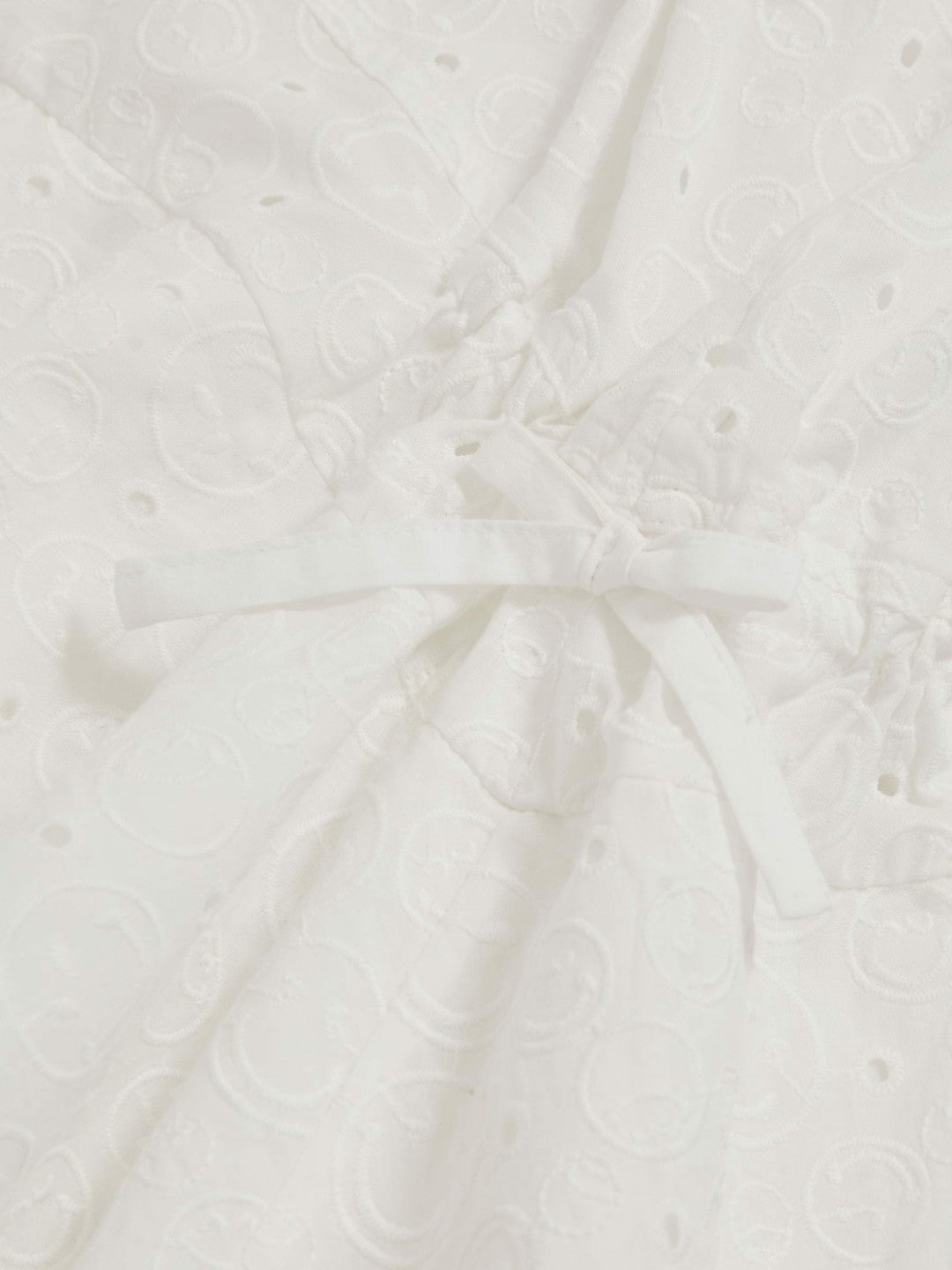Reiss 9-13 yrs SmileyWorld Broderie Logo Dress in Ivory