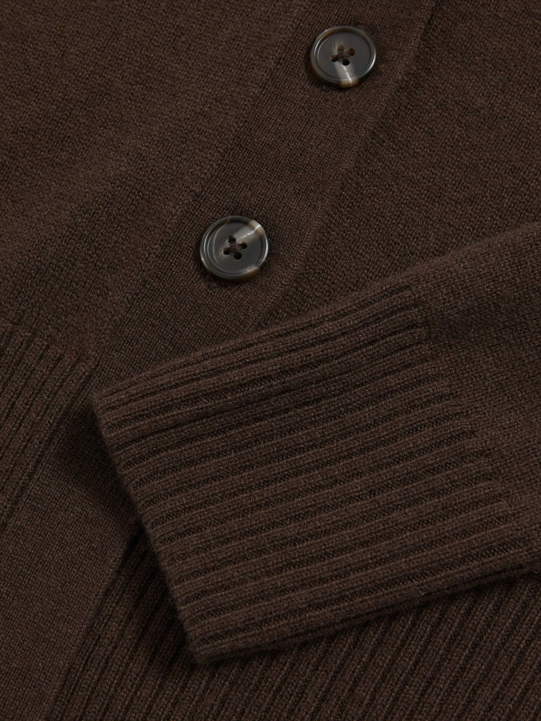 Reiss 13-14 yrs Wool-Blend Fitted Cardigan With Cashmere in Brown