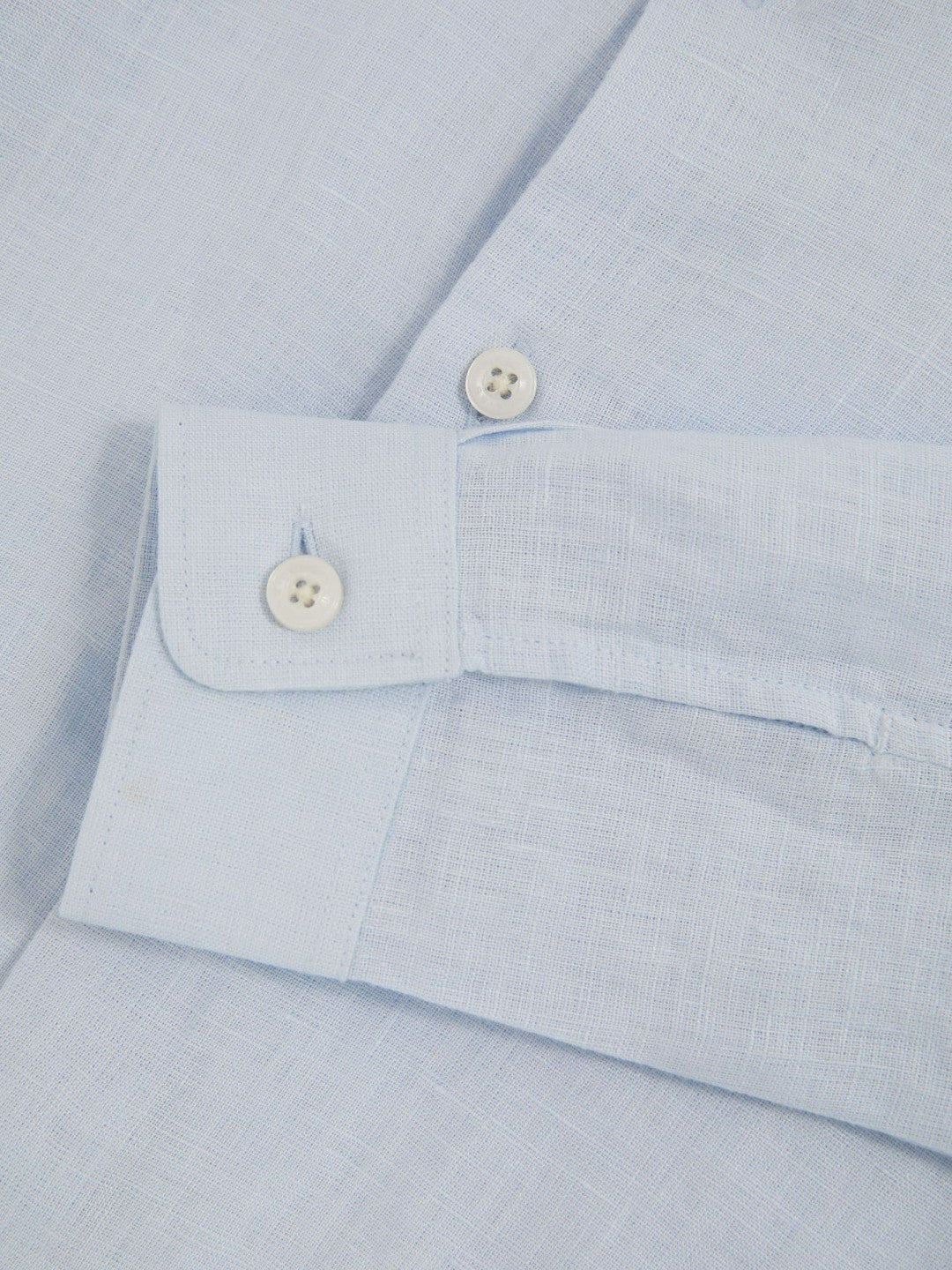 Reiss 9-13 yrs Linen Cutaway Collar Shirt in Pale Blue